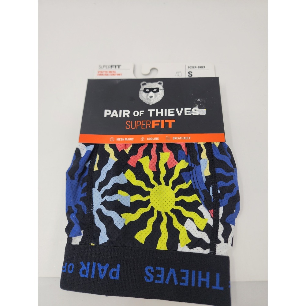Pair of Thieves Mens SuperFit Boxer Briefs Multicolor Polyamide Size Small